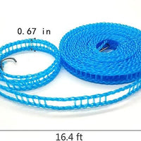 Rope-Portable Adjustable Dryer Line Windproof Non-Slip Clothesline for Camping Travel Indoor Outdoor  ( Pack of 1)