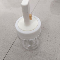 Luxury Glass Telescopic Seasoning Tank with Integrated Spoon Lid