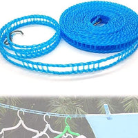 Rope-Portable Adjustable Dryer Line Windproof Non-Slip Clothesline for Camping Travel Indoor Outdoor  ( Pack of 1)