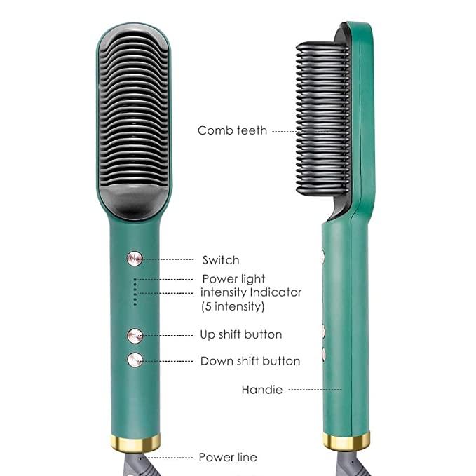 Professional Hair Straightener Tourmaline Ceramic Hair Curler Brush Hair Comb